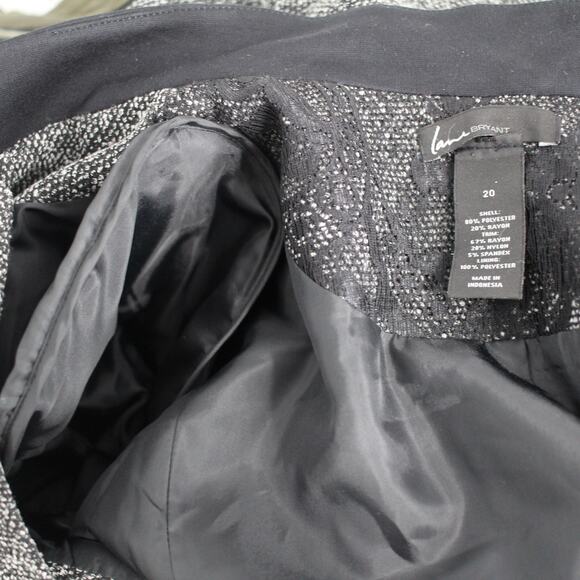 Lane Bryant Heathered Gray Long Blazer Jacket Size 20 Professional - Picture 5 of 6